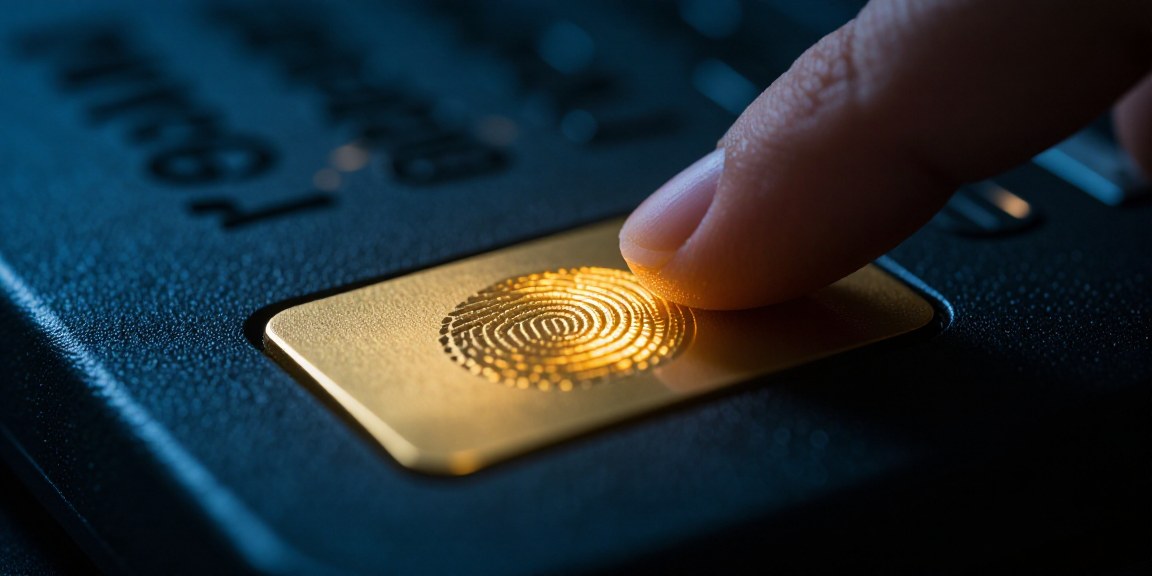 ยืนยันชั้นที่สอง PG1133 ด้วยรหัส OTP รูปเงาสีเหลี่ยว biometric ตัวเลขบนพื้นหลังน้ำเงินของ PG1133